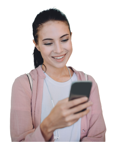 Vitrine de produtos em um celular